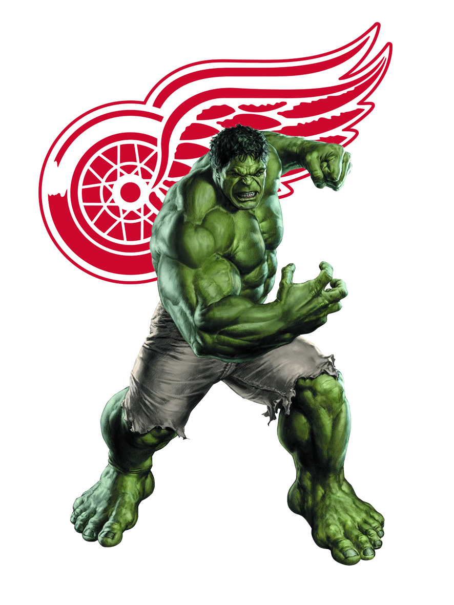 Detroit Red Wings Hulk Logo vinyl decal